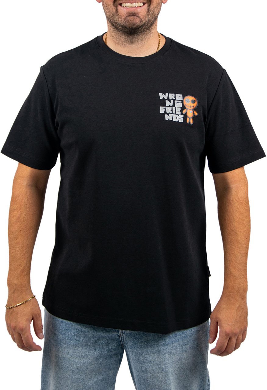 Wrong Friends Ontario T-Shirt Regular Fit Zwart
