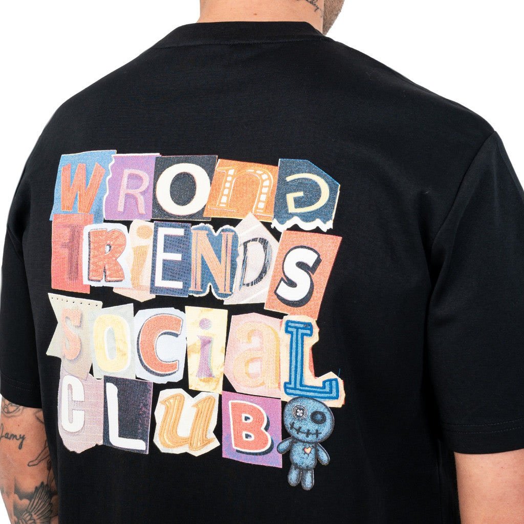 Wrong Friends SOCIAL CLUB T-SHIRT - BLACK Zwart