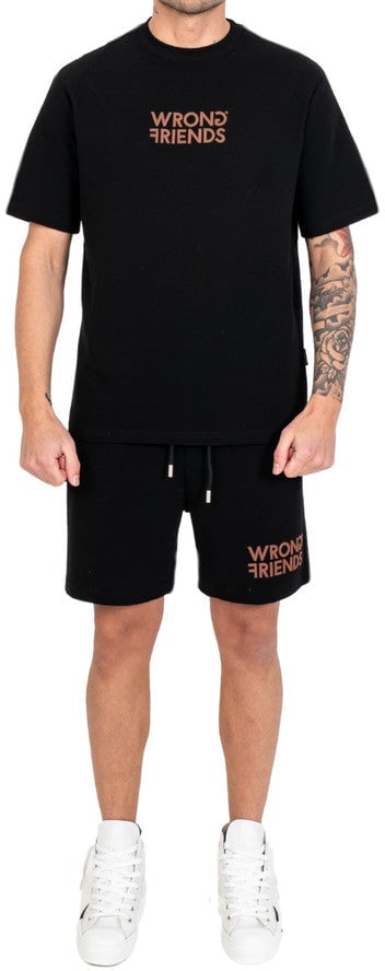 Wrong Friends SANTIAGO T-SHIRT - BLACK Zwart