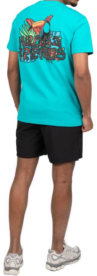 Wrong Friends EDEN ROC T-SHIRT - DARK TURQUOISE Blauw