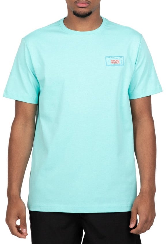 Wrong Friends ALOHA T-SHIRT - LIGHT TURQUOISE Blauw