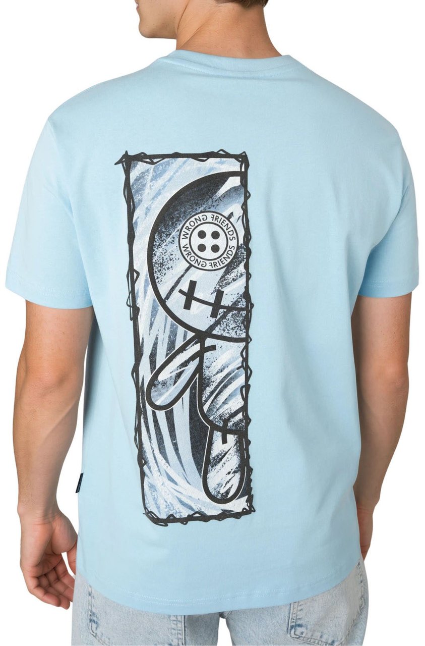 Wrong Friends CABRI T-SHIRT - LIGHT BLUE Blauw