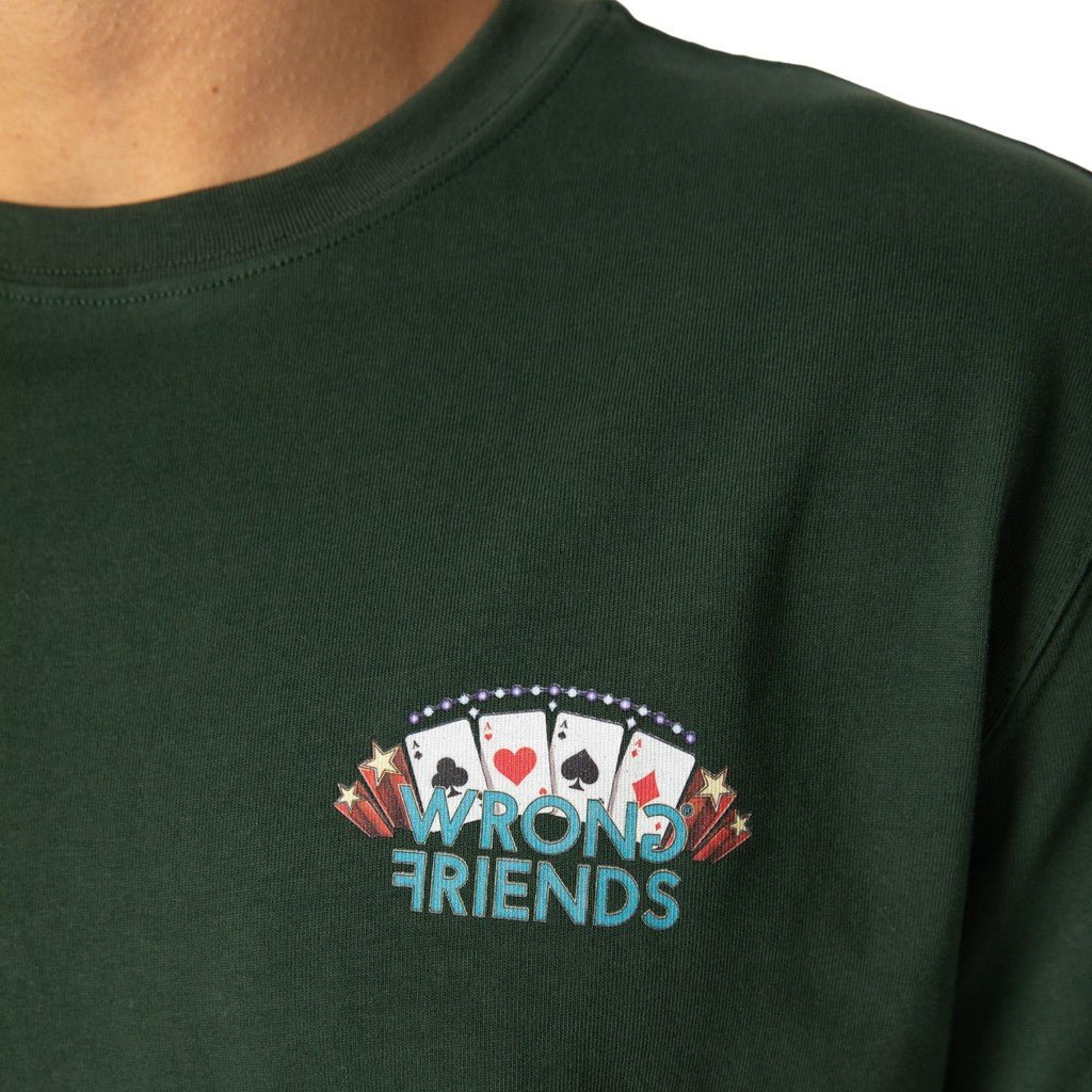 Wrong Friends SLOAN T-SHIRT - DARK GREEN Groen