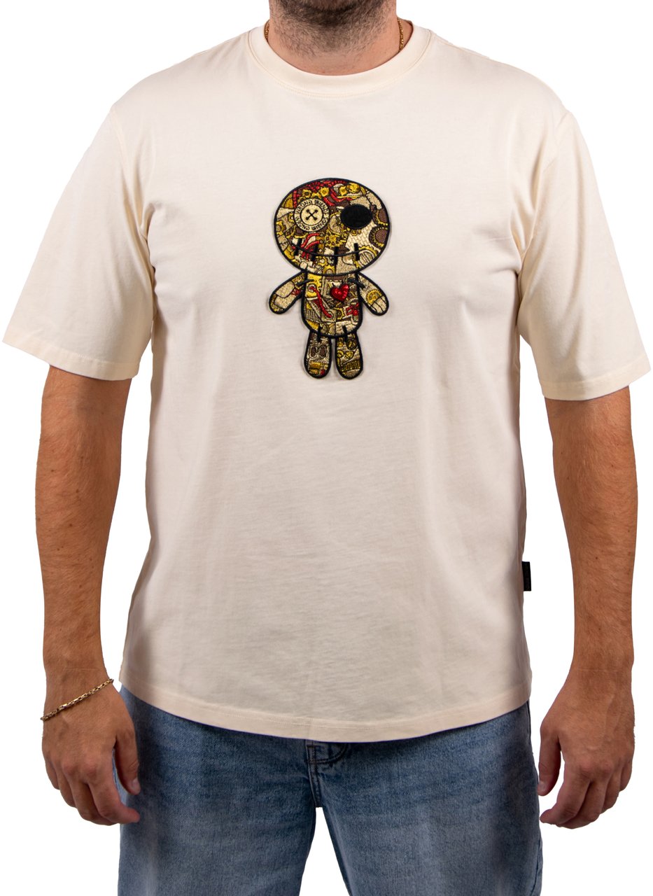 Wrong Friends Wrong Friends Ennis T-Shirt Relaxed Fit Beige