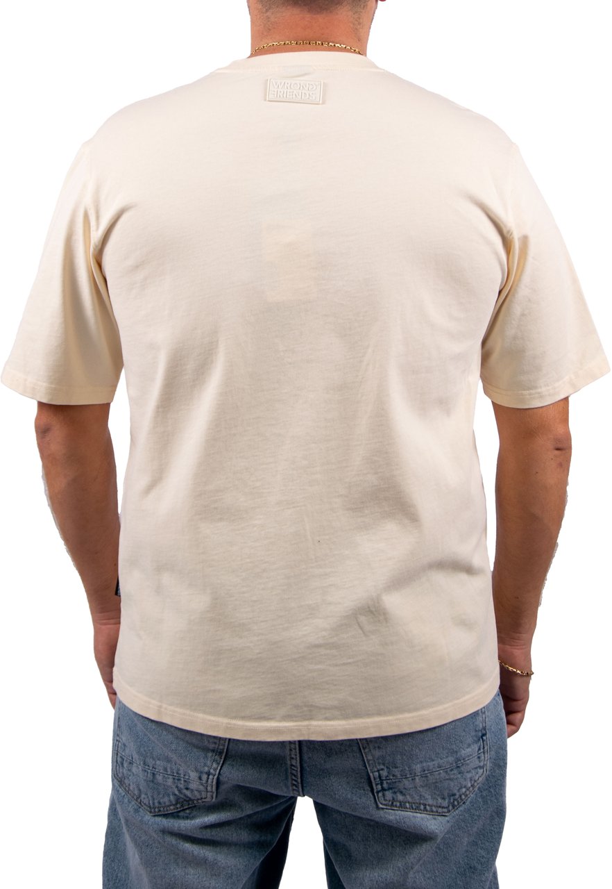 Wrong Friends Wrong Friends Ennis T-Shirt Relaxed Fit Beige