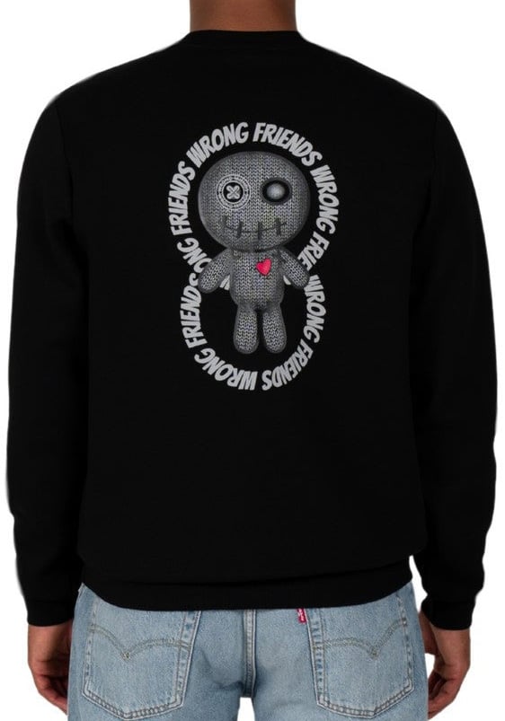Wrong Friends KIOWA SWEATER - BLACK Zwart