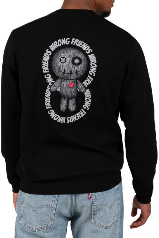 Wrong Friends KIOWA SWEATER - BLACK Zwart