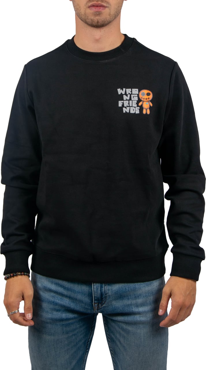 Wrong Friends Wrong Friends Ontario Sweater Regular Fit Zwart