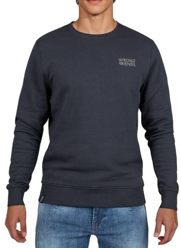 Wrong Friends LUXOR SWEATER - ANTHRACITE Zwart