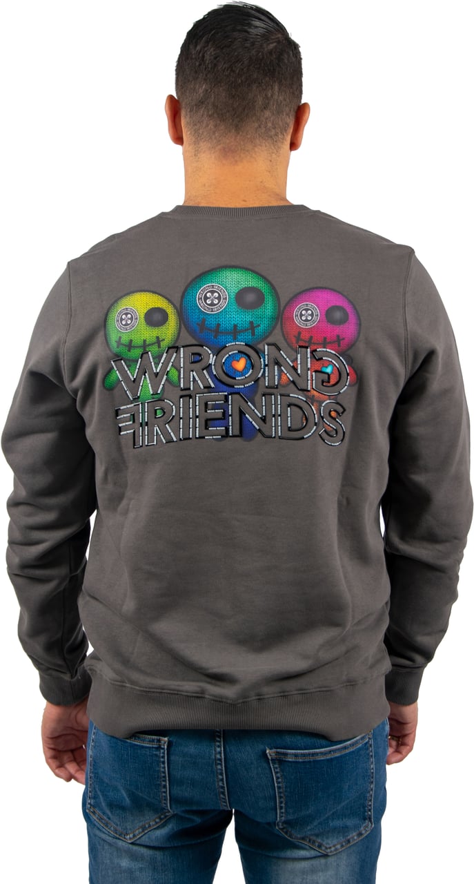 Wrong Friends Wrong Friends Walden Sweater Regular Fit Grijs