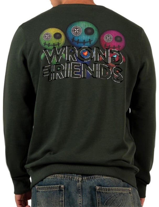 Wrong Friends WALDEN SWEATER - DARK GREEN Groen