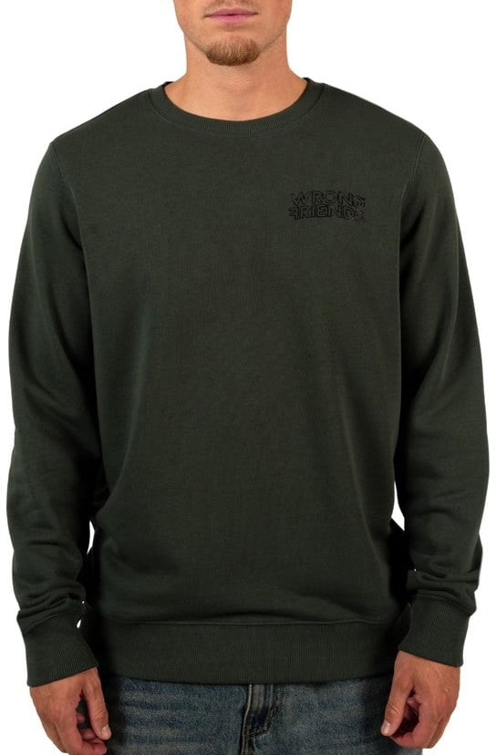 Wrong Friends WALDEN SWEATER - DARK GREEN Groen