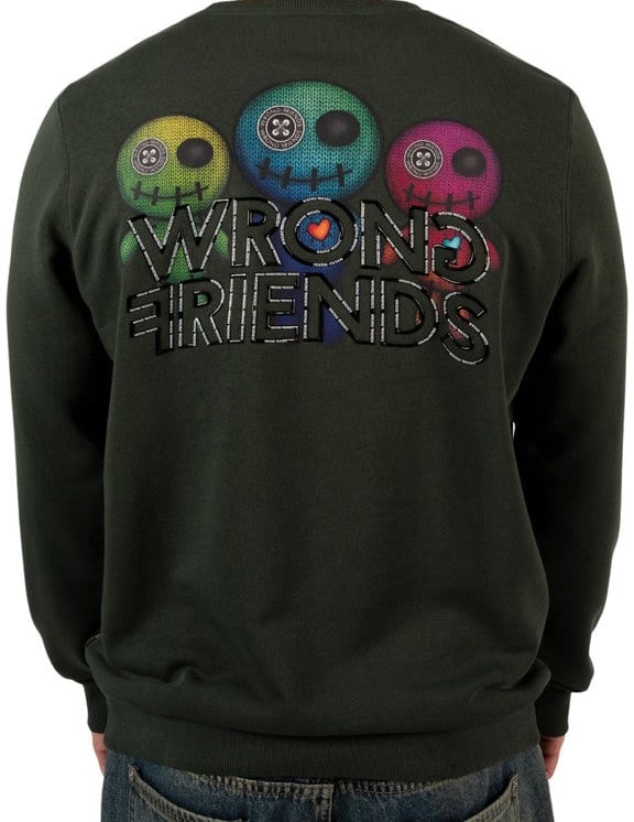 Wrong Friends WALDEN SWEATER - DARK GREEN Groen