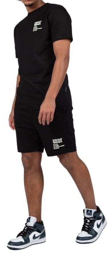 Wrong Friends NO GUTS NO GLORY SHORTS - BLACK Zwart
