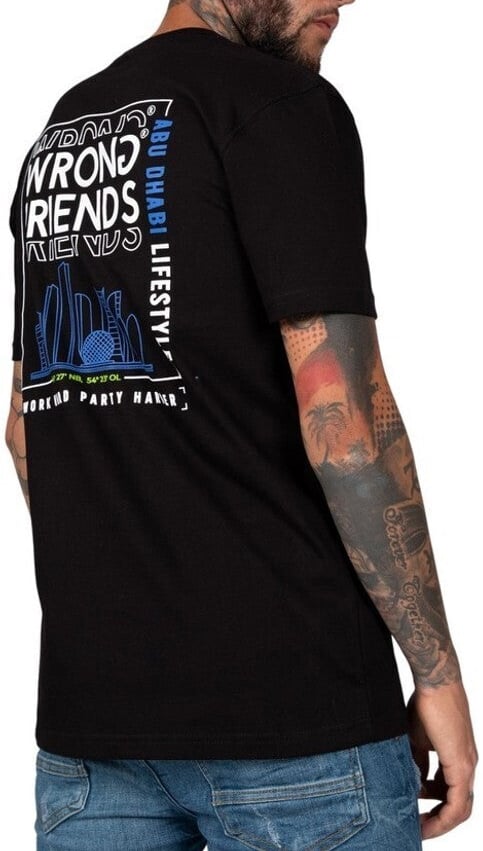 Wrong Friends ABU DHABI T-SHIRT - BLACK Zwart