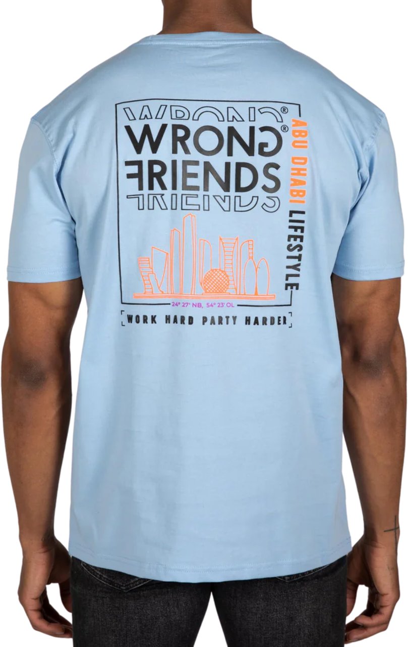 Wrong Friends ABU DHABI T-SHIRT - LIGHT BLUE Blauw