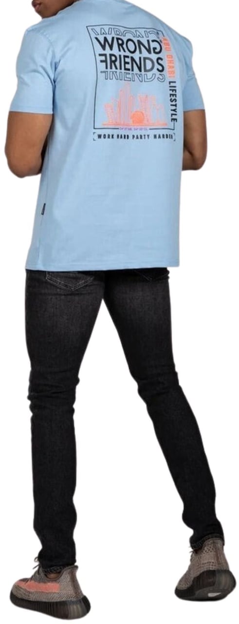 Wrong Friends ABU DHABI T-SHIRT - LIGHT BLUE Blauw