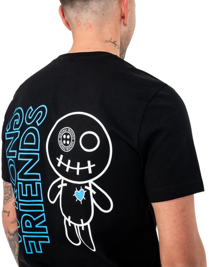 Wrong Friends AKRON T-SHIRT - BLACK Zwart