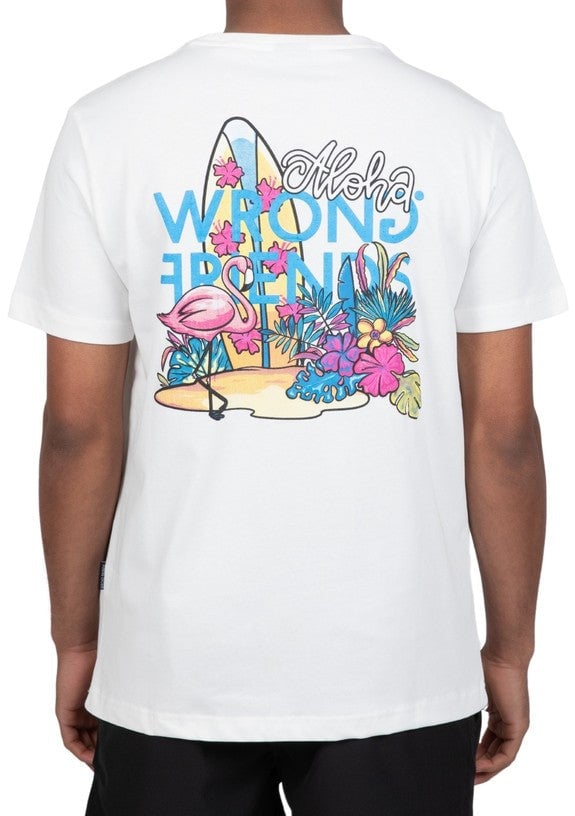 Wrong Friends ALOHA T-SHIRT - COCONUT WHITE Wit