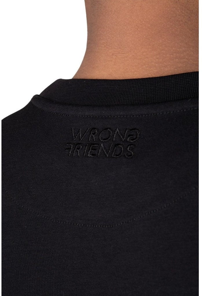Wrong Friends ASTI T-SHIRT - BLACK Zwart