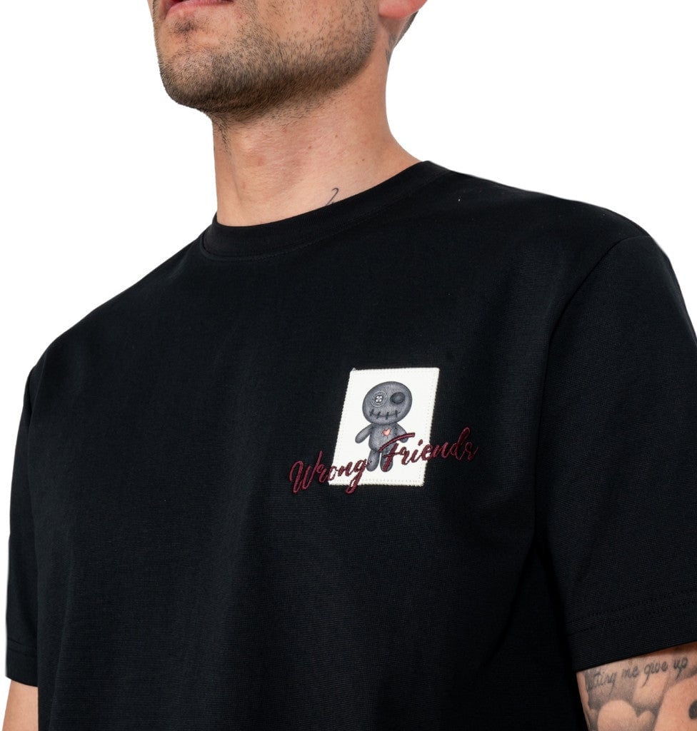 Wrong Friends BALTIMORE T-SHIRT - BLACK Zwart