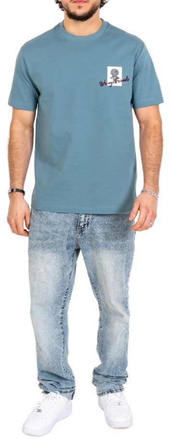 Wrong Friends BALTIMORE T-SHIRT - BLUE Blauw