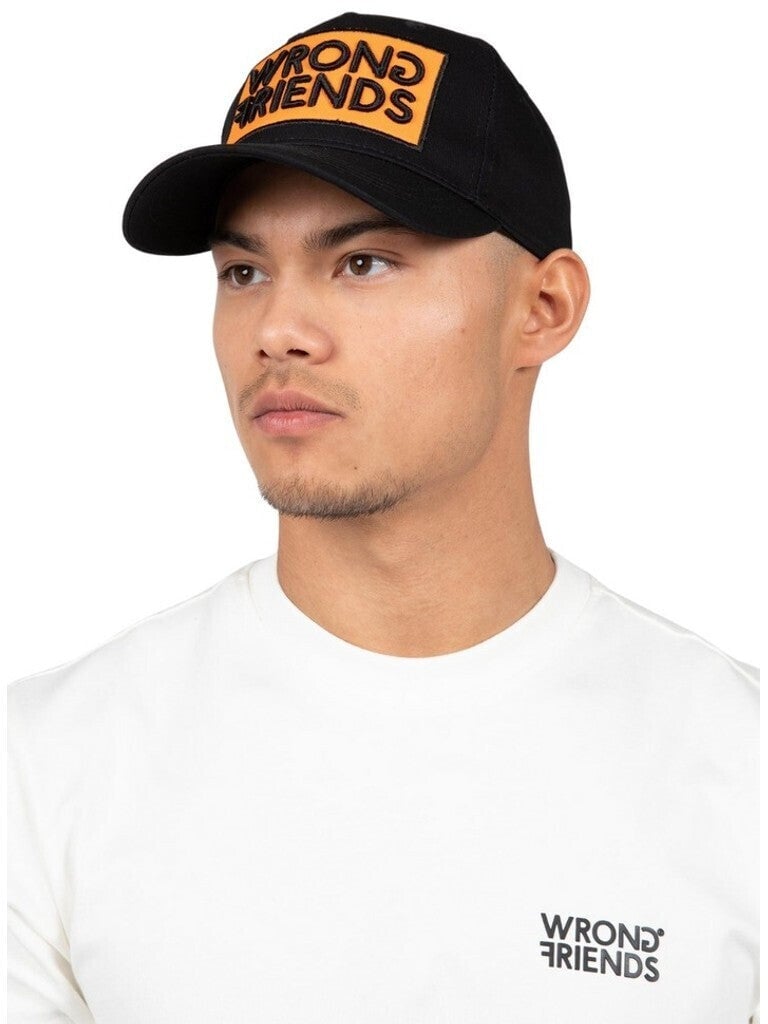Wrong Friends BARCELONA CAP - BLACK/ORANGE Zwart