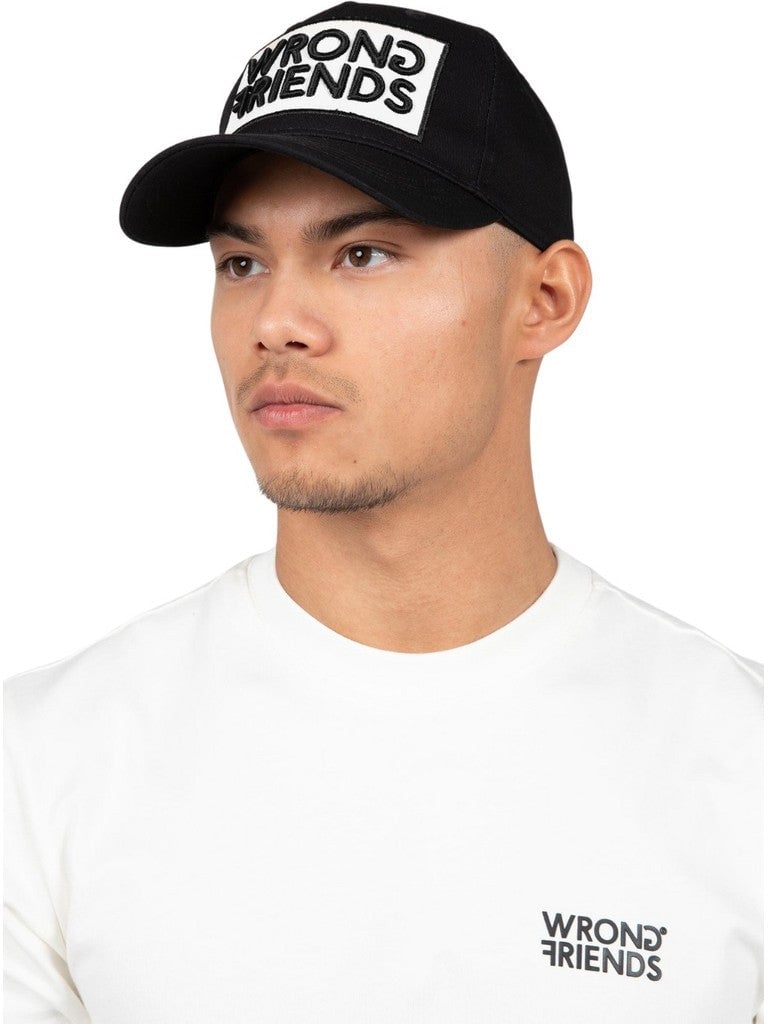 Wrong Friends BARCELONA CAP - BLACK/WHITE Zwart
