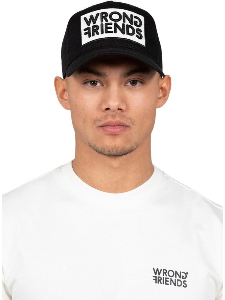 Wrong Friends BARCELONA CAP - BLACK/WHITE Zwart