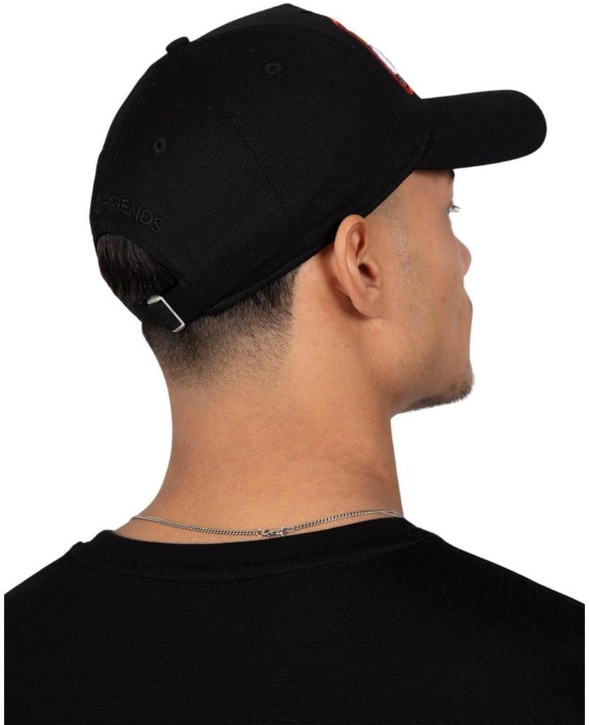 Wrong Friends BARCELONA CAP - BLACK/WHITE Zwart