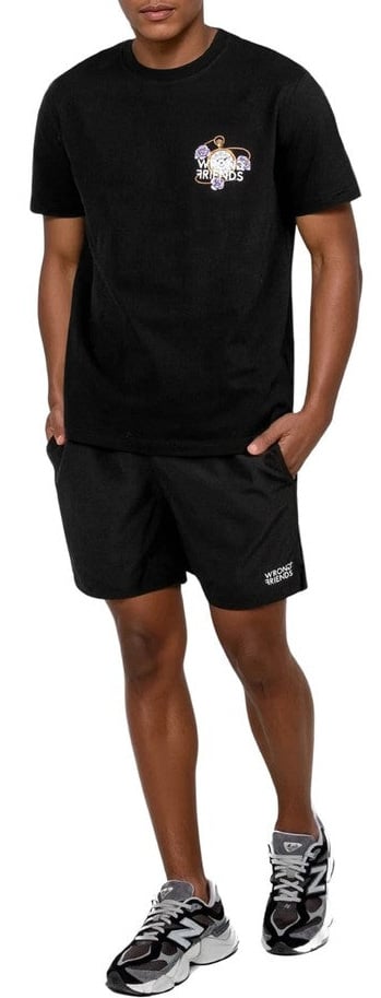 Wrong Friends BARLETTA T-SHIRT - BLACK Zwart