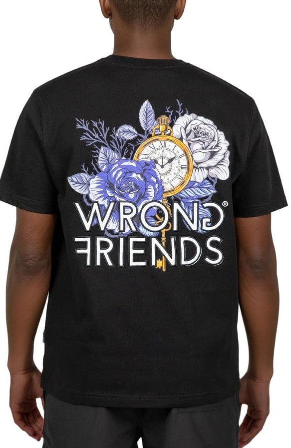 Wrong Friends BARLETTA T-SHIRT - BLACK Zwart