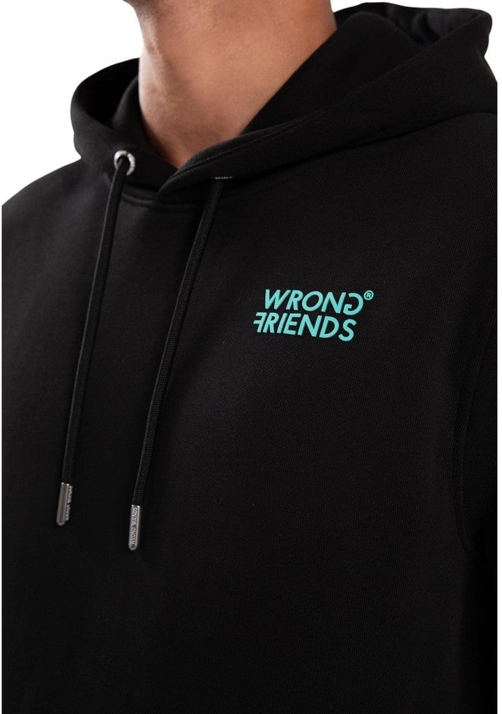 Wrong Friends BELLEVUE HOODIE - BLACK Zwart
