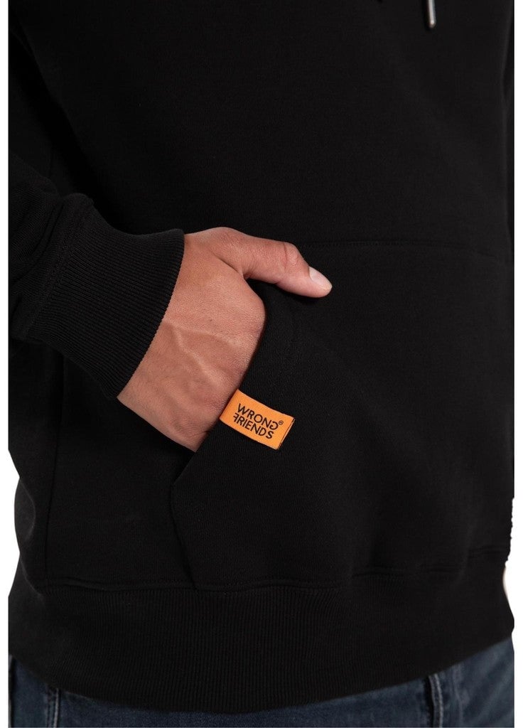 Wrong Friends BELLEVUE HOODIE - BLACK Zwart
