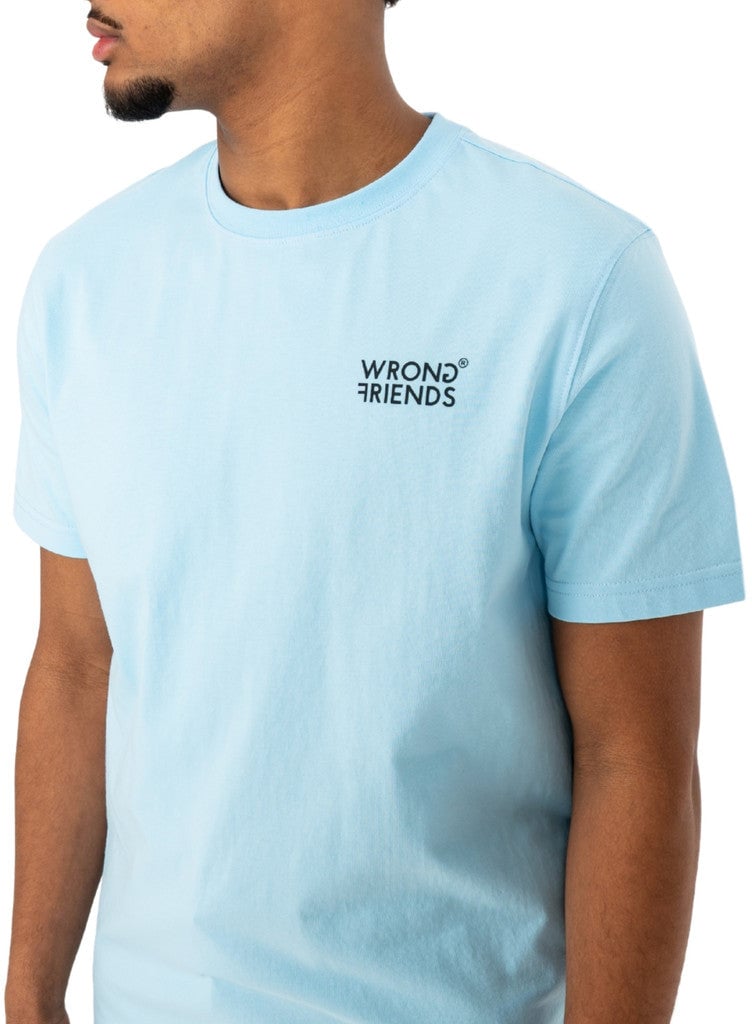 Wrong Friends BELLEVUE T-SHIRT - LIGHT BLUE Blauw