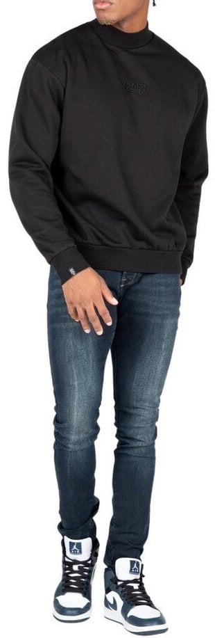 Wrong Friends BIRMINGHAM SWEATER - BLACK Zwart