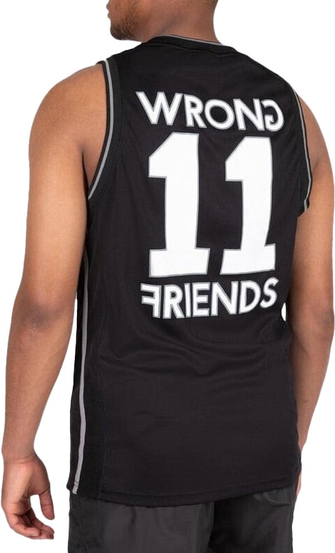 Wrong Friends BROOKLYN BASKETBALL SHIRT - BLACK Zwart
