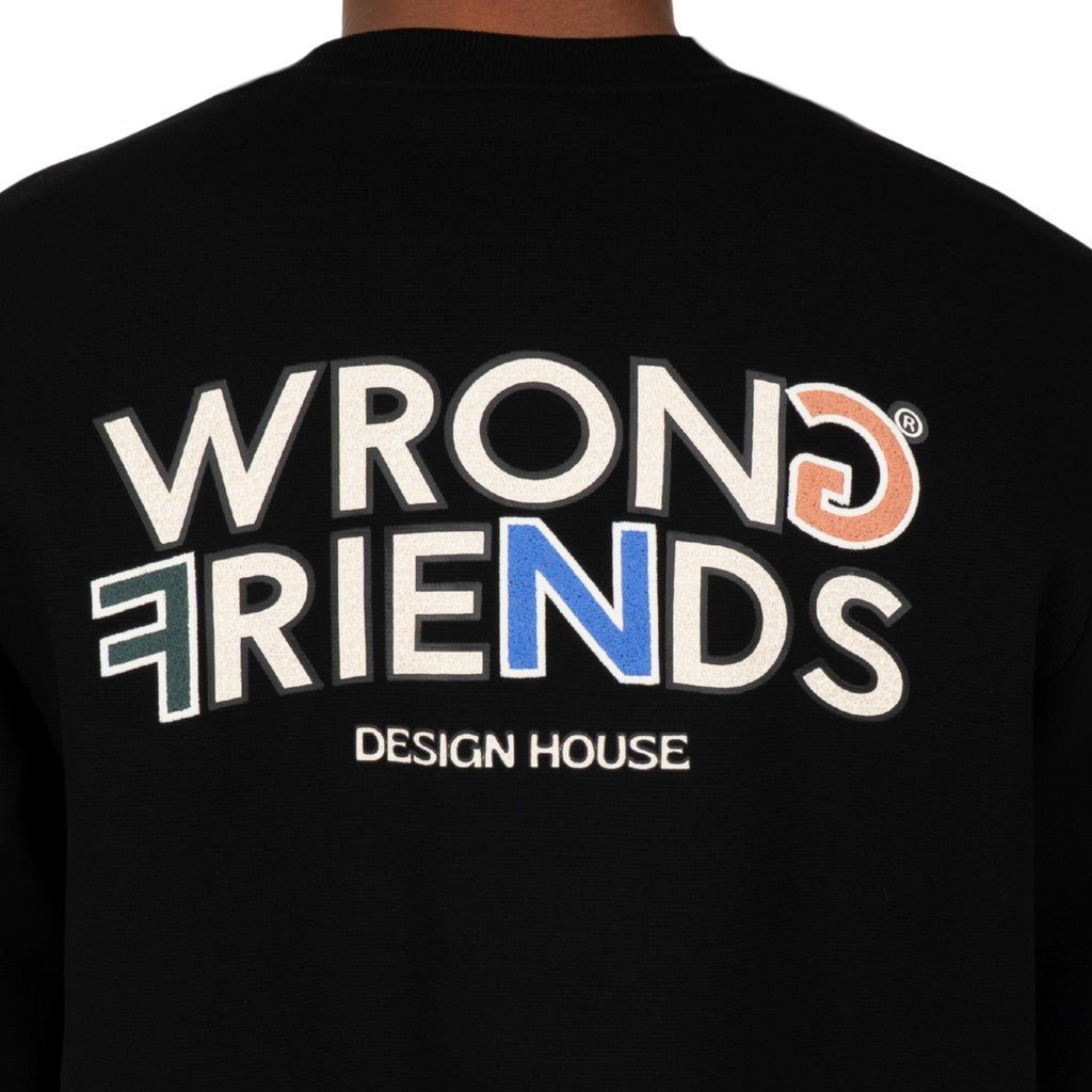 Wrong Friends BROOKS SWEATER - BLACK Zwart