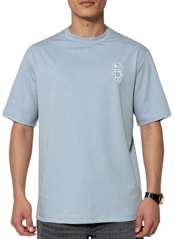 Wrong Friends BROOKS T-SHIRT - LIGHT BLUE Blauw