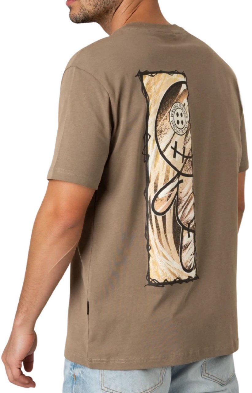Wrong Friends CABRI T-SHIRT - KHAKI Zwart