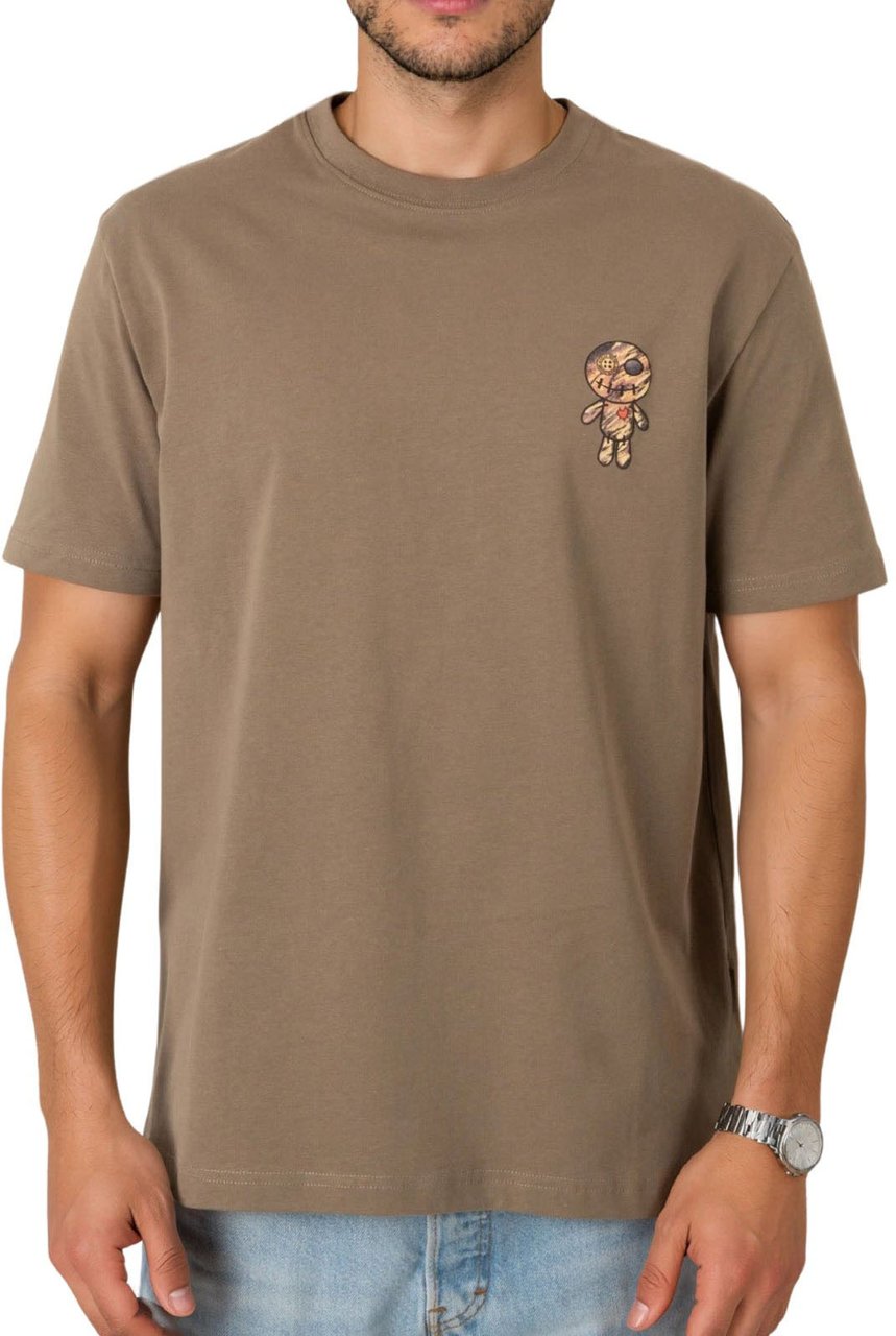 Wrong Friends CABRI T-SHIRT - KHAKI Zwart