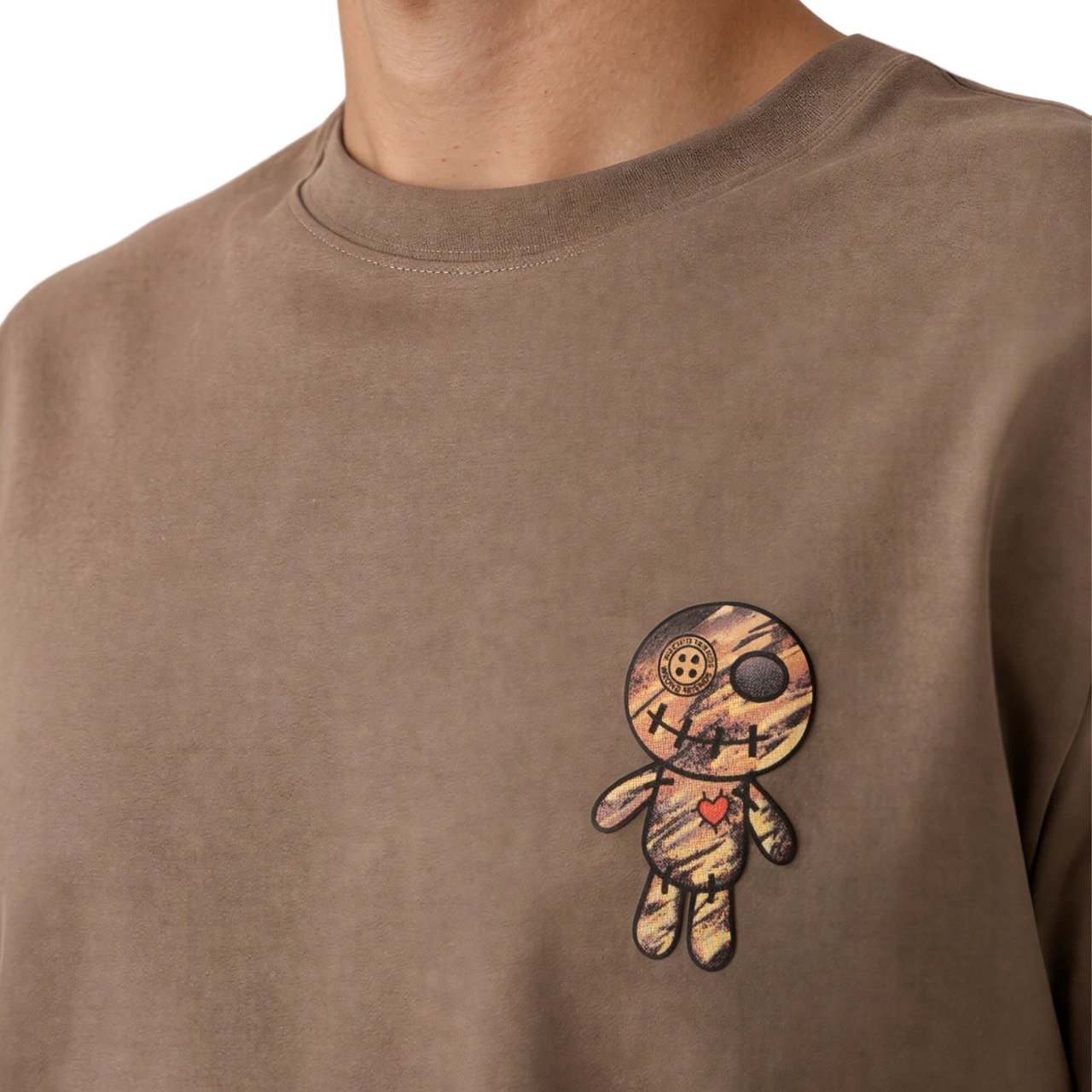 Wrong Friends CABRI T-SHIRT - KHAKI Zwart