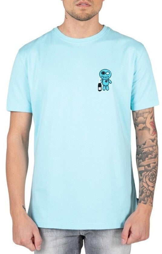 Wrong Friends CHAMPAGNE SHOWERS T-SHIRT - LIGHT BLUE Blauw
