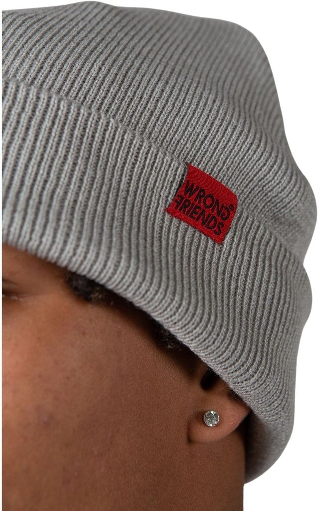 Wrong Friends CLASSIC LOGO BEANIE - GREY Grijs