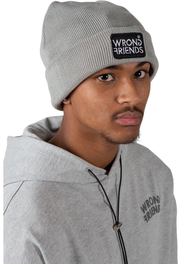 Wrong Friends CLASSIC LOGO BEANIE - GREY Grijs