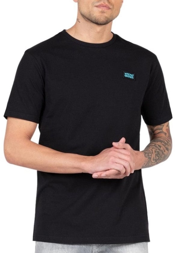 Wrong Friends CLASSIC LOGO T-SHIRT - BLACK Zwart