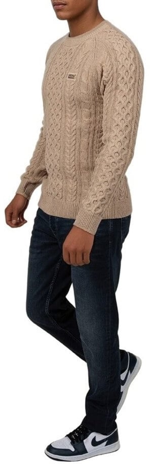 Wrong Friends CORBY CABLE KNIT SWEATER - BEIGE Beige