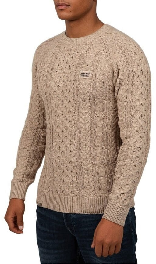 Wrong Friends CORBY CABLE KNIT SWEATER - BEIGE Beige