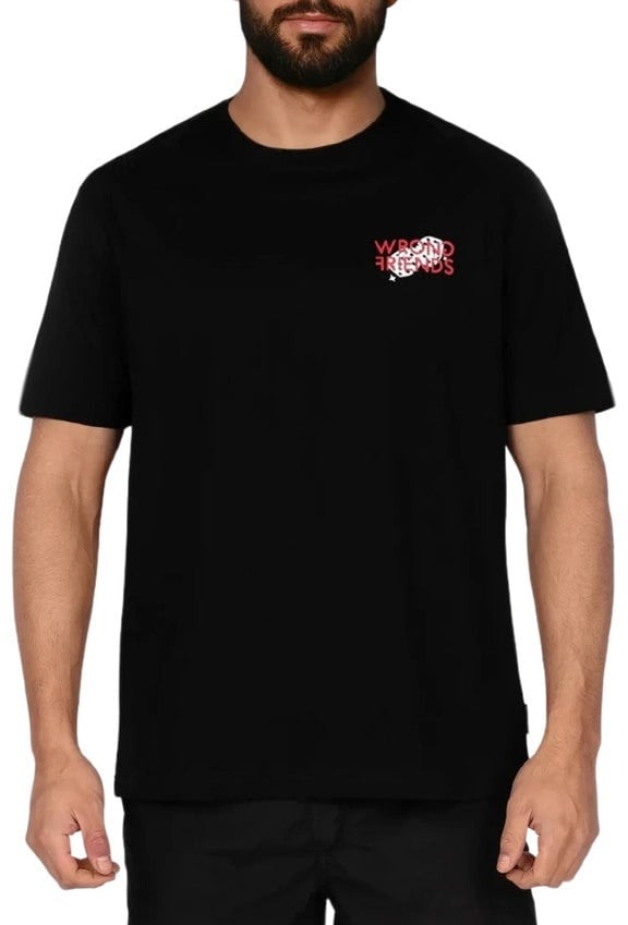 Wrong Friends DESERT HILLS T-SHIRT - BLACK Zwart