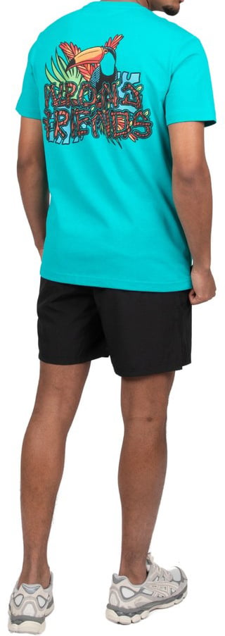 Wrong Friends EDEN ROC T-SHIRT - DARK TURQUOISE Blauw